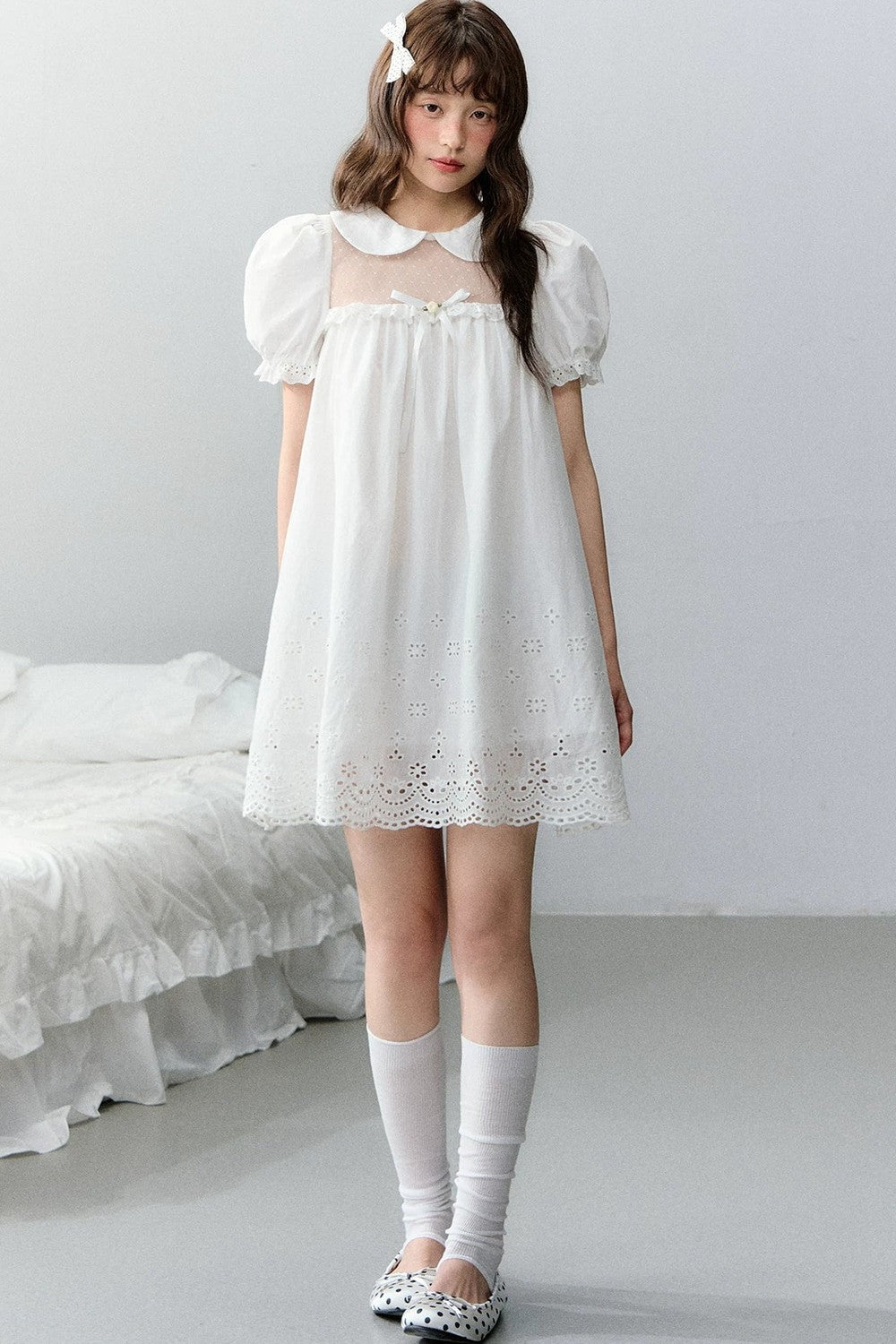 White Angel Embroidery Dress