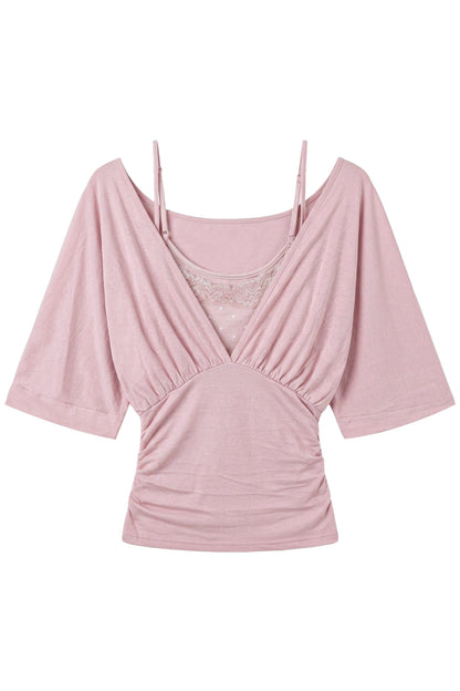 Layered V-Neck Two-Piece Set-Up