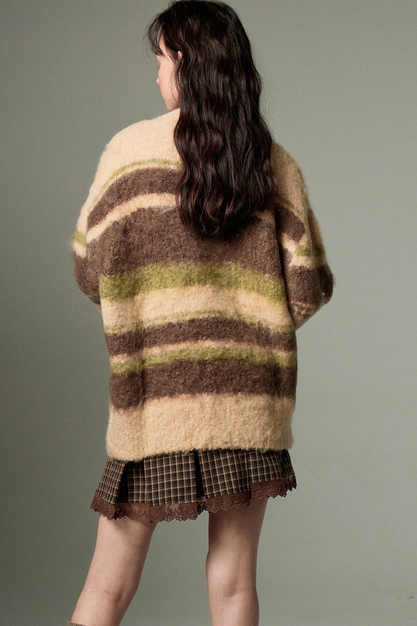 Color-Block Striped Sweater