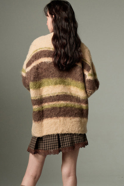 Color-Block Striped Sweater