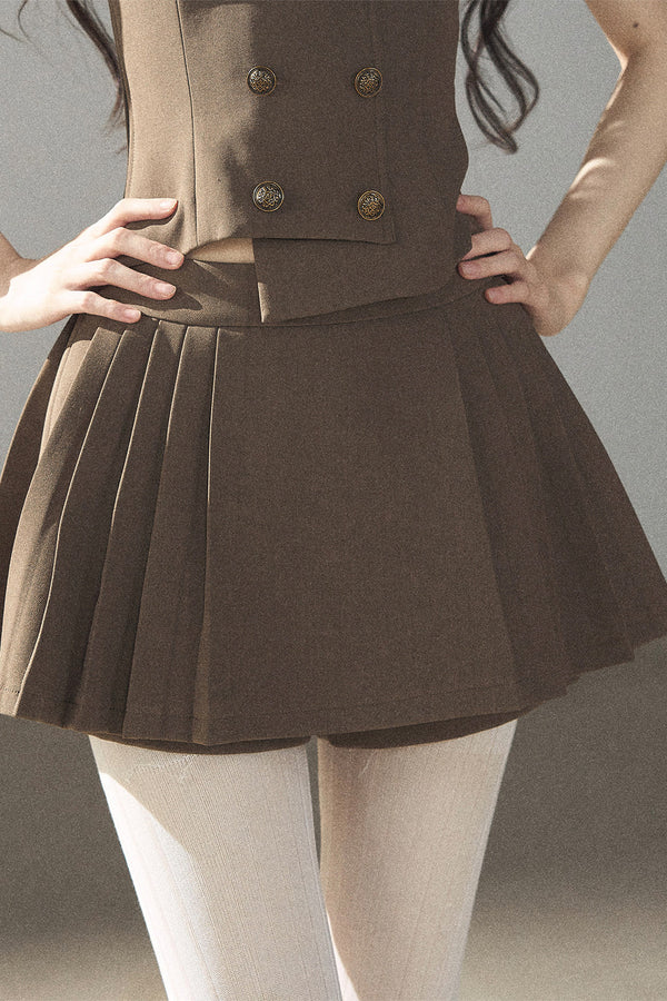 Sophisticated Blazer With Top and Skirt Set-Up