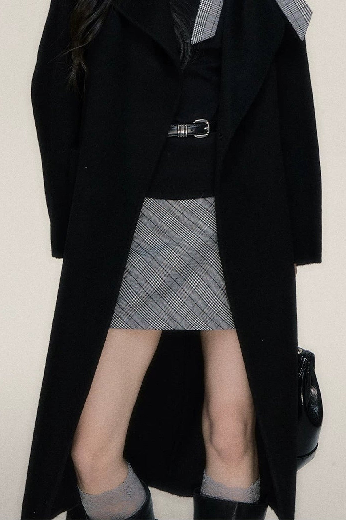 Single Button Double-Sided Wool Coat