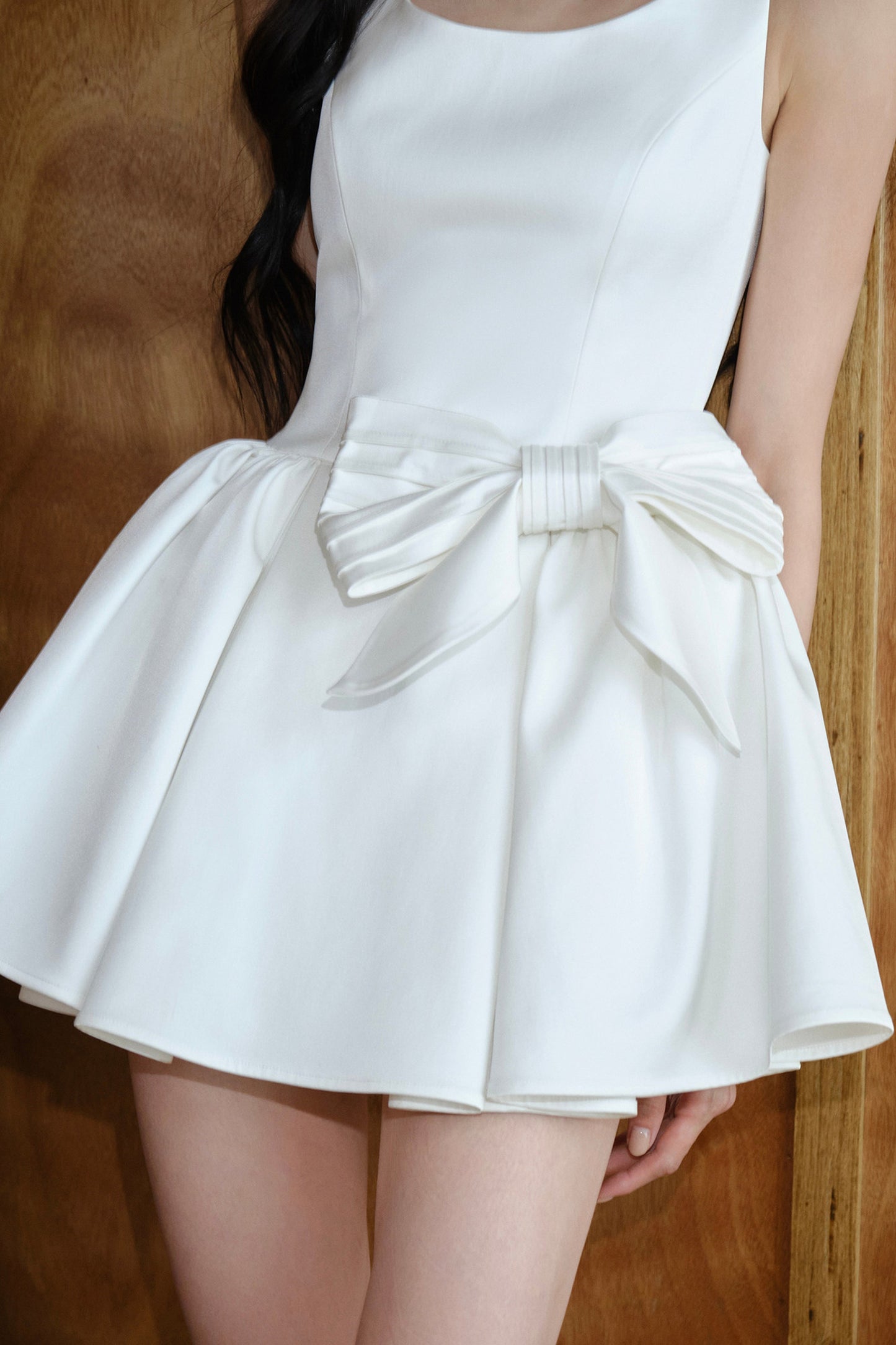 Elegant Bow A-Line Dress