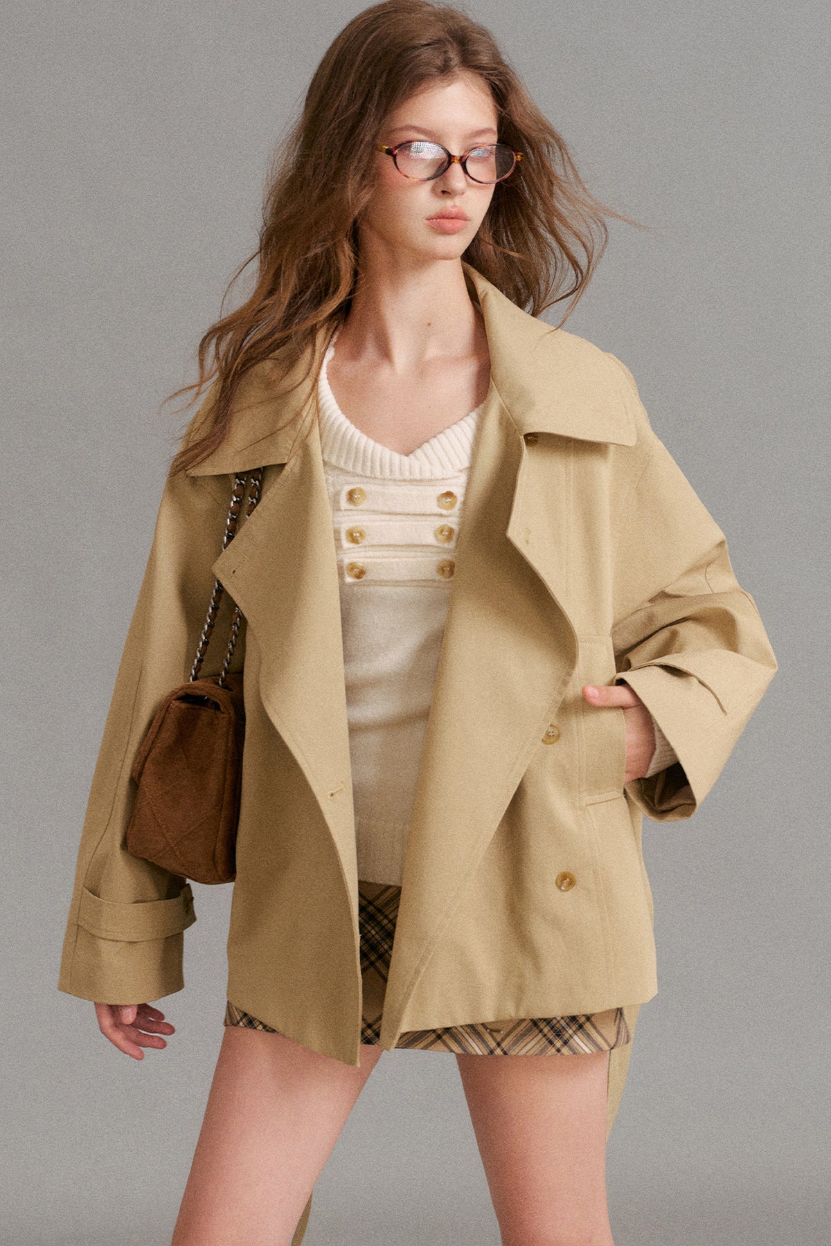 Structured Short Trench Coat