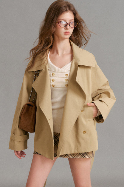 Structured Short Trench Coat