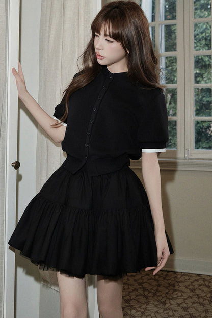 Ballet Style Double-Layer Mesh A-Line Cake Skirt