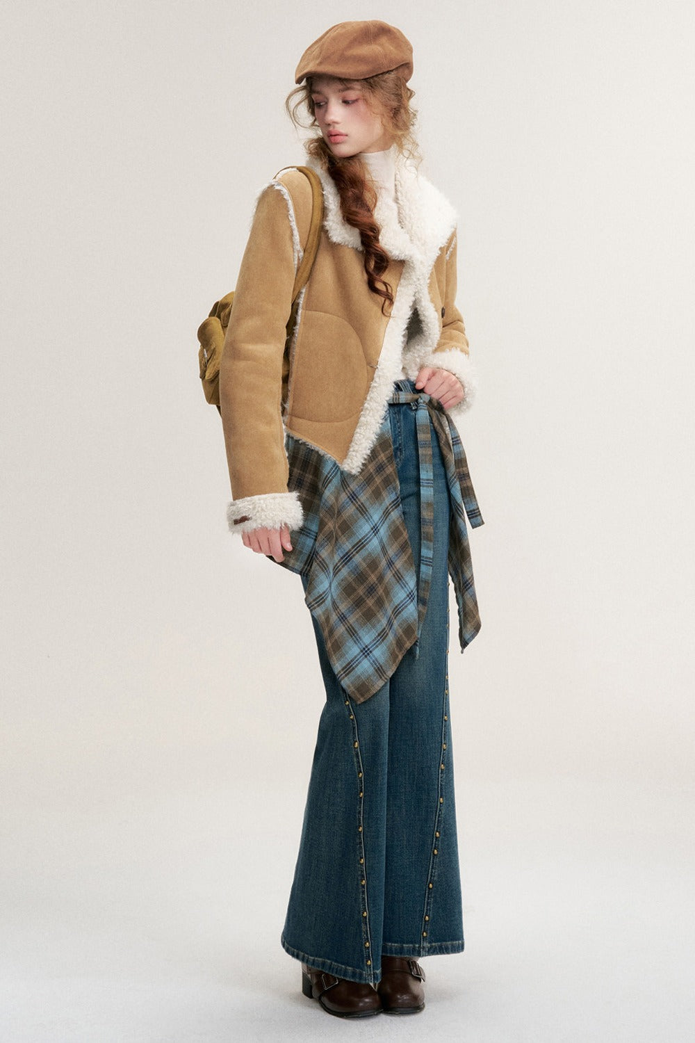 Vintage Brown Faux Fur Coat
