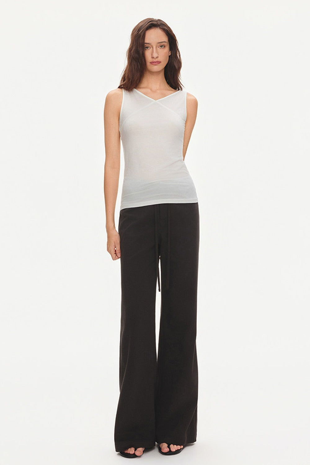 Drawstring Wide-Leg Trousers