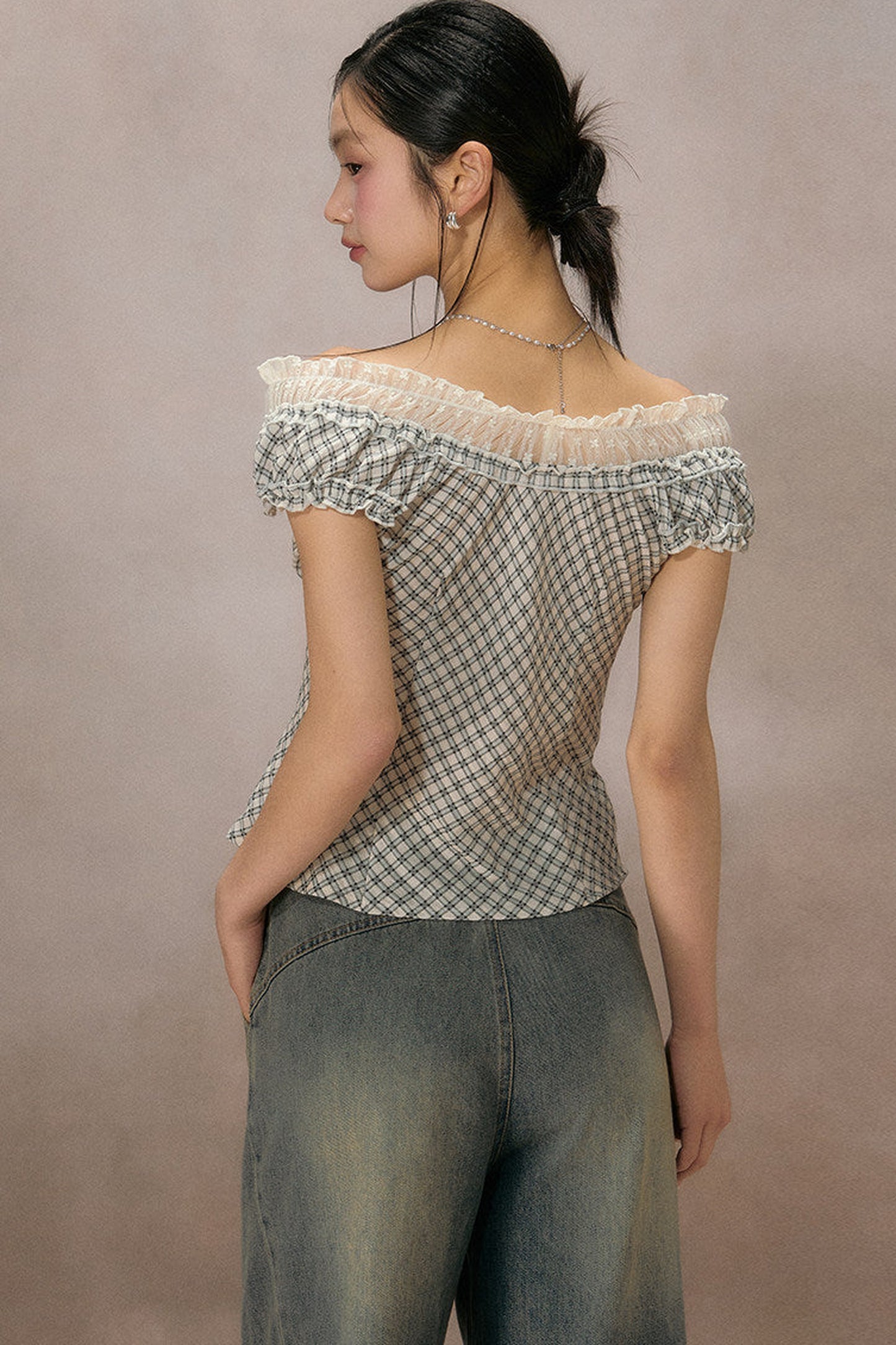 Chemise d’été à carreaux cigale