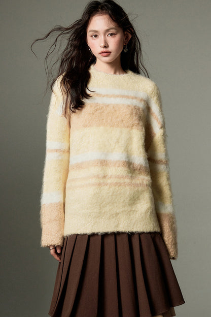 Color-Block Striped Sweater