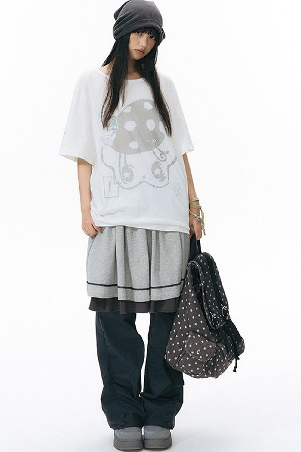 Starwii blusa oversize stampata