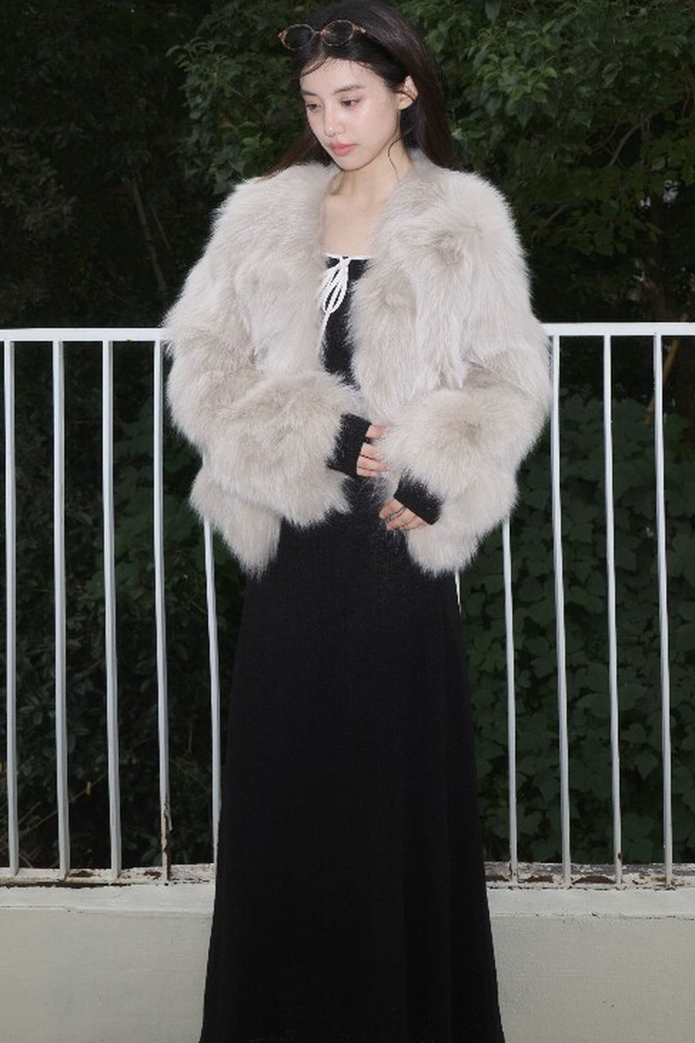 Strickkleid in A-Linie mit Struktur und Carmenausschnitt