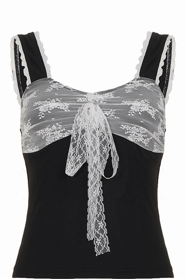 Floral Mesh Lace Camisole
