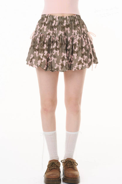 Butterfly Camouflage A-Line Skirt