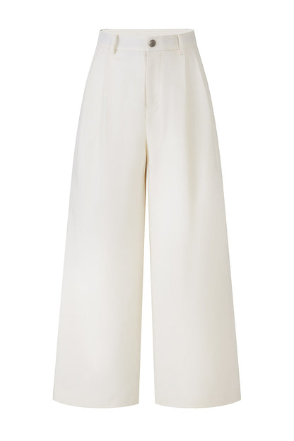 Low-Waisted Wide-Leg Trousers