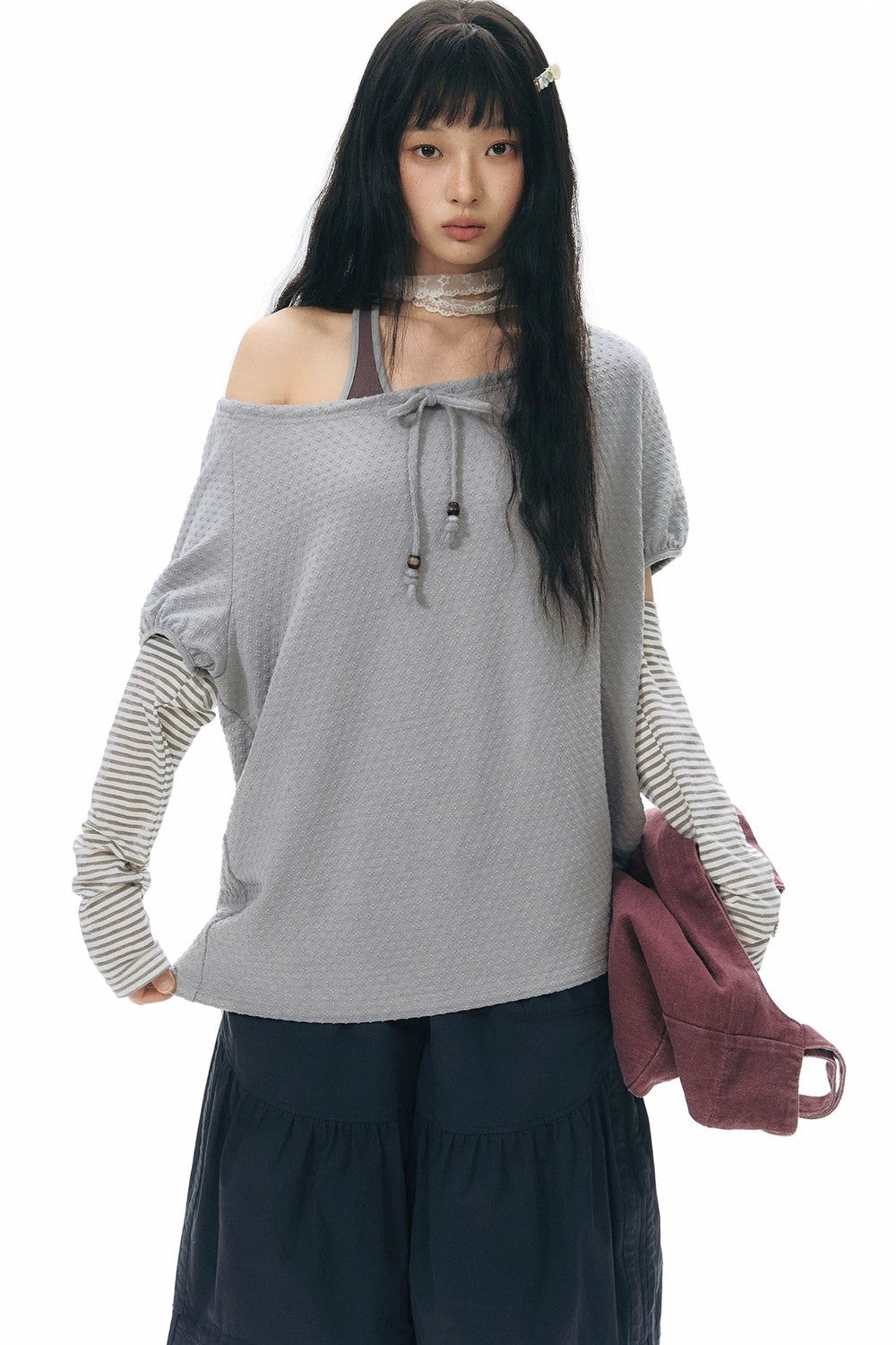 Detachable Sleeve Knitted Top