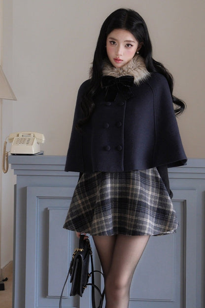 Retro Plaid A-Line Skirt