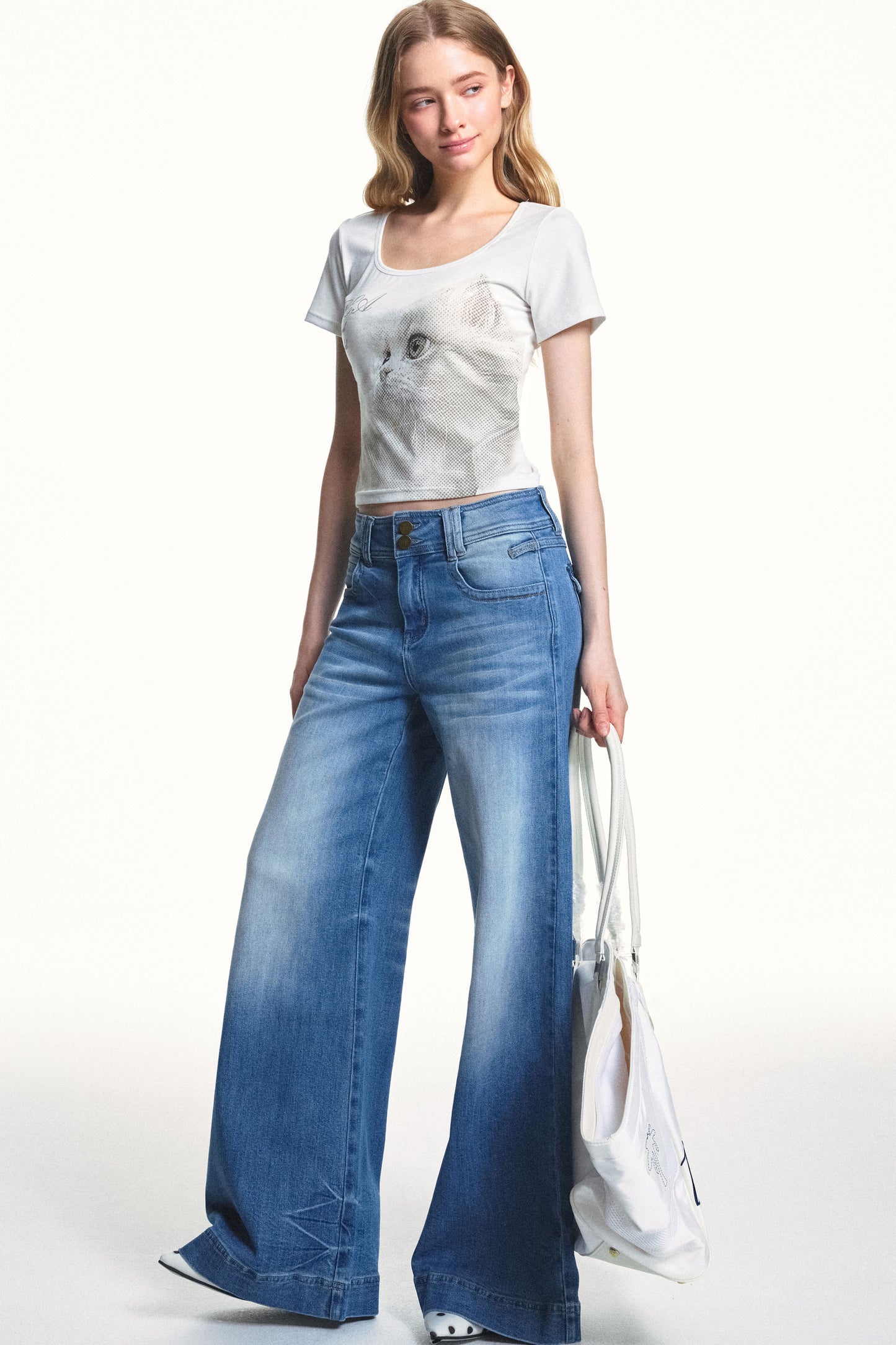 Retro Cat Lyocell Top