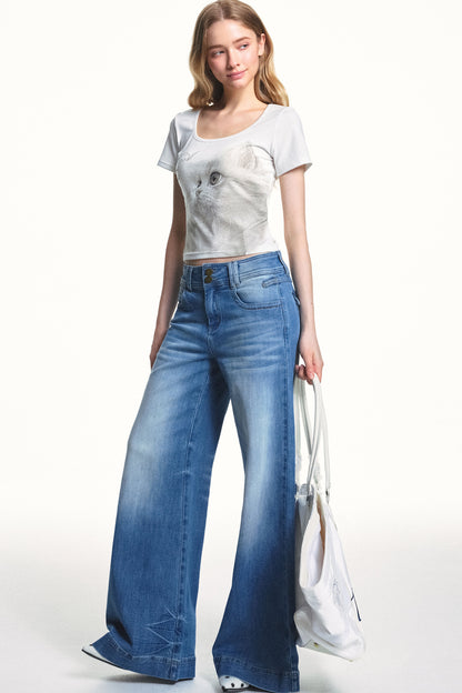 Retro Cat Lyocell Top