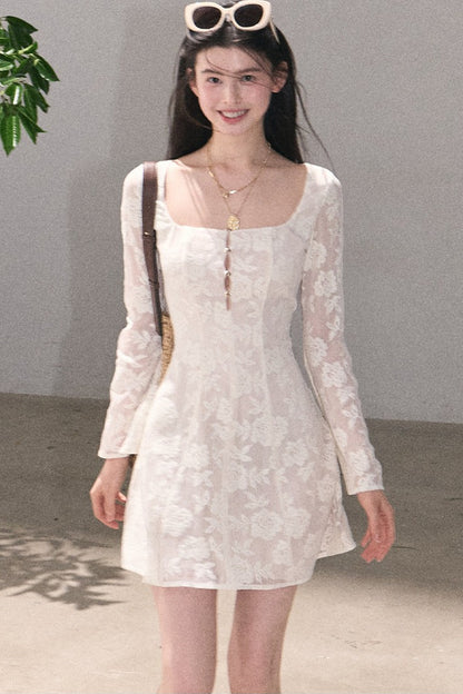 French Lace Hollow-Out Dress