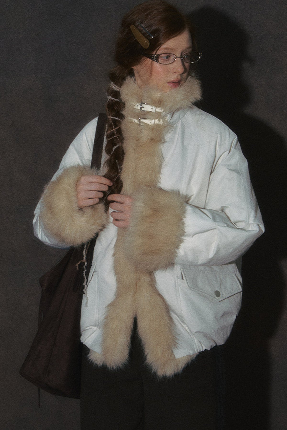 Short Fur Collar Down Jacket