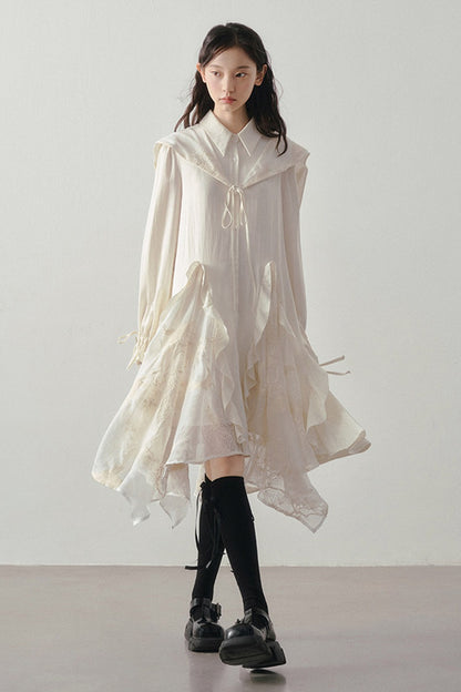 Embroidery Shawl Dress