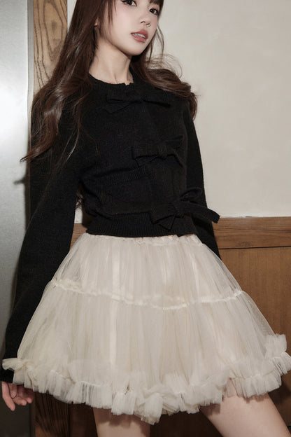 Bow Tie Long-Sleeve Cardigan