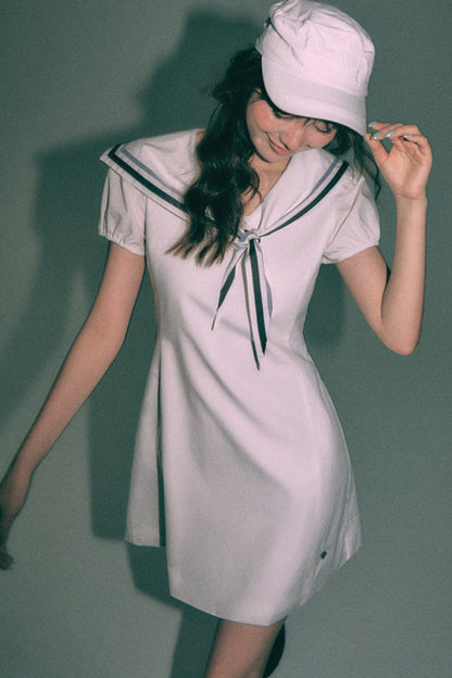Nautical Diary Short Sleeve Dress
