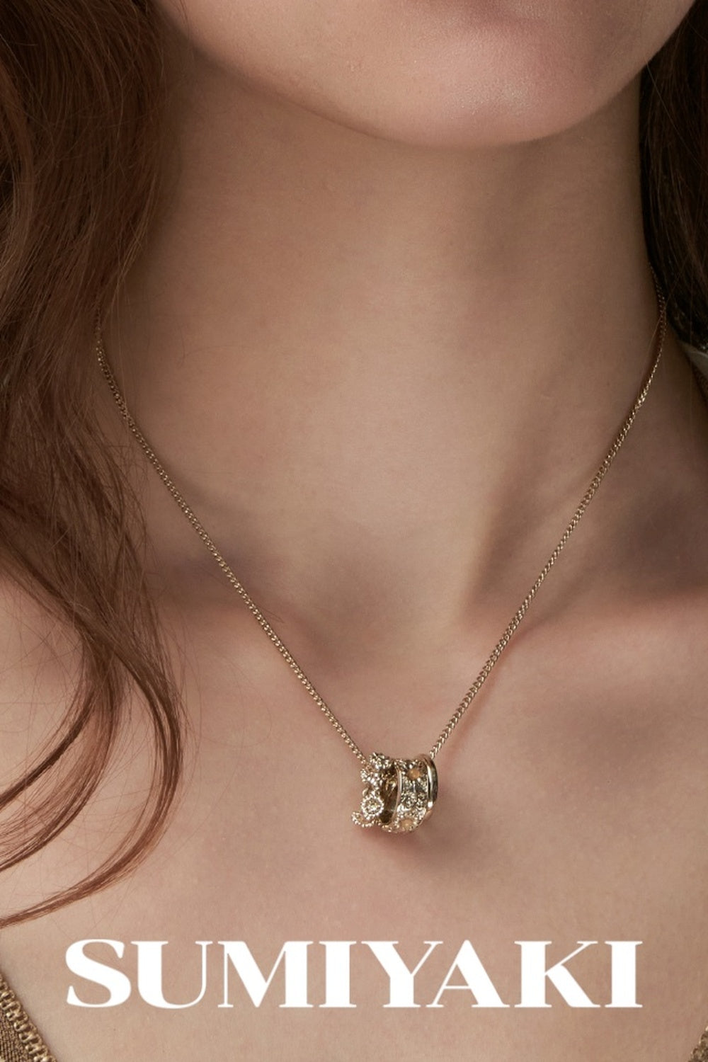 Three-Ring Daisy Long Clavicle Chain
