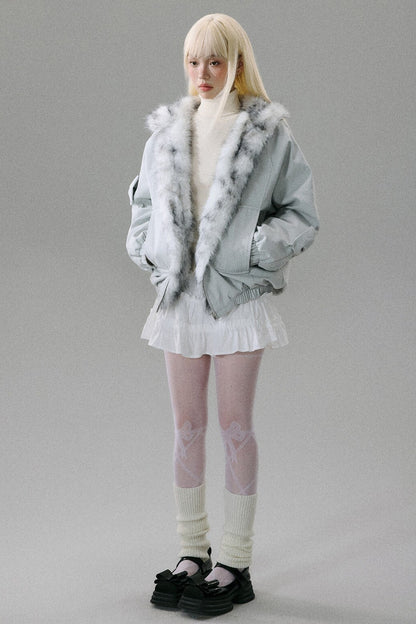 Thick Plush Hooded Jacket