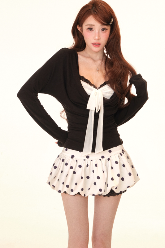 Tencel Satin Polka Dot 3-Piece Set-Up