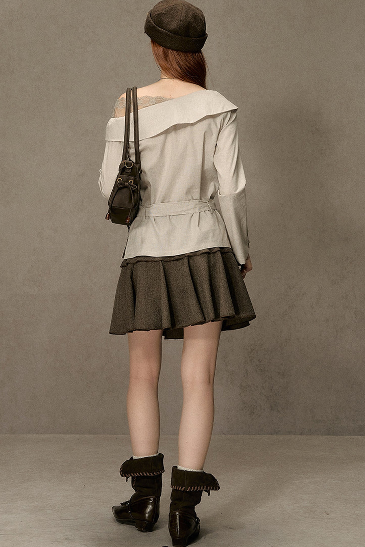 Long-Sleeve Off-Shoulder Shirt