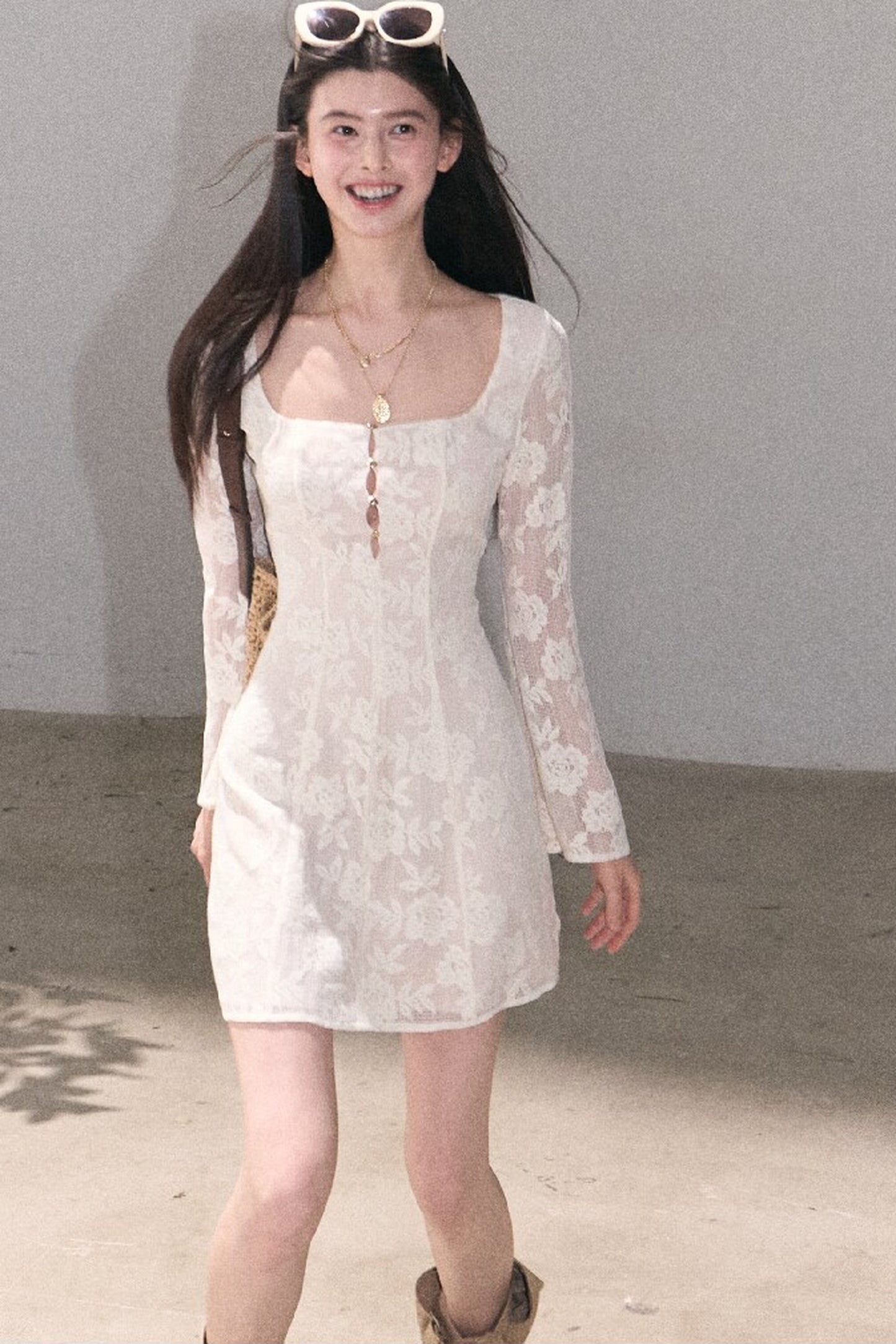 French Lace Hollow-Out Dress