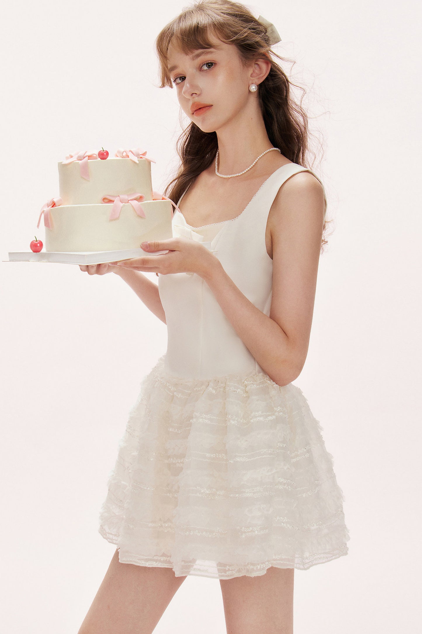 Moonlight White A-Line Dress
