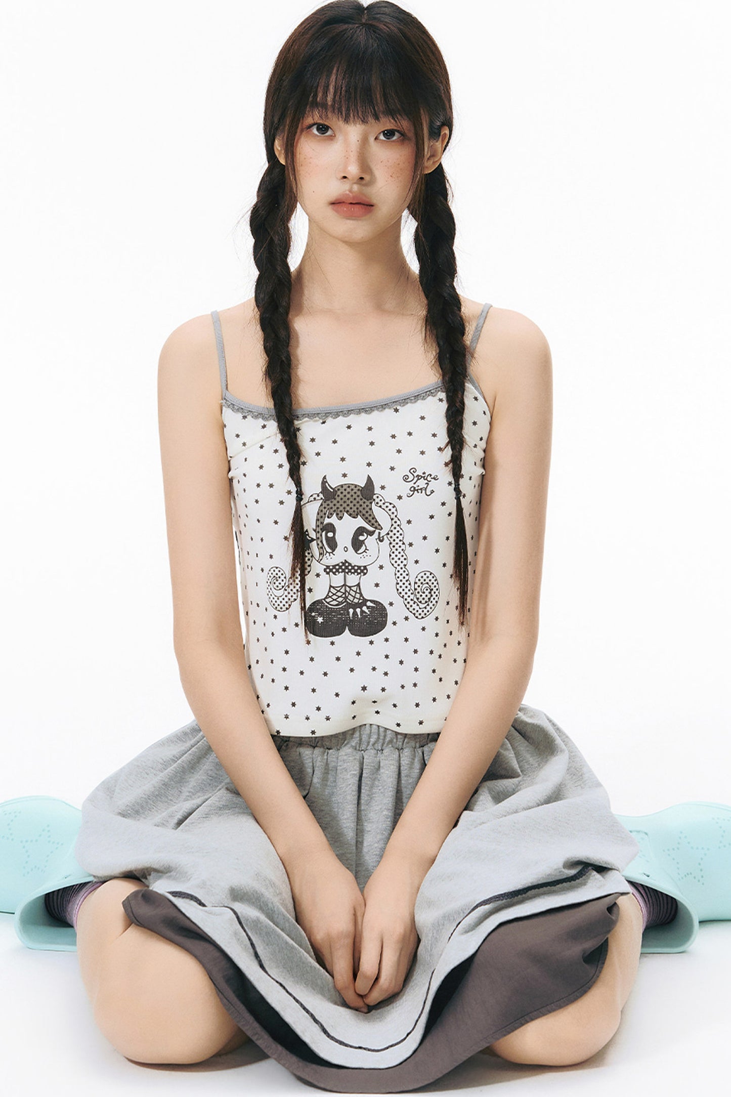 All-Over Print Color-Blocked Camisole