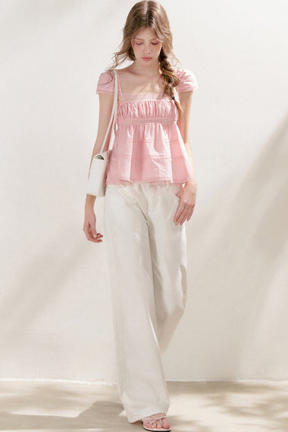 Smooth Acetate Lace Blouse