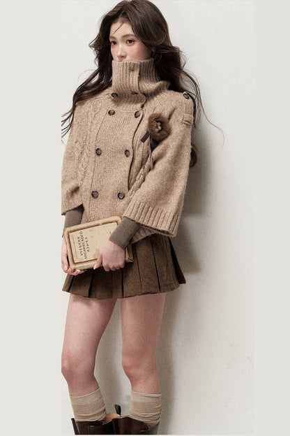 Double-Breasted Knit Jacket