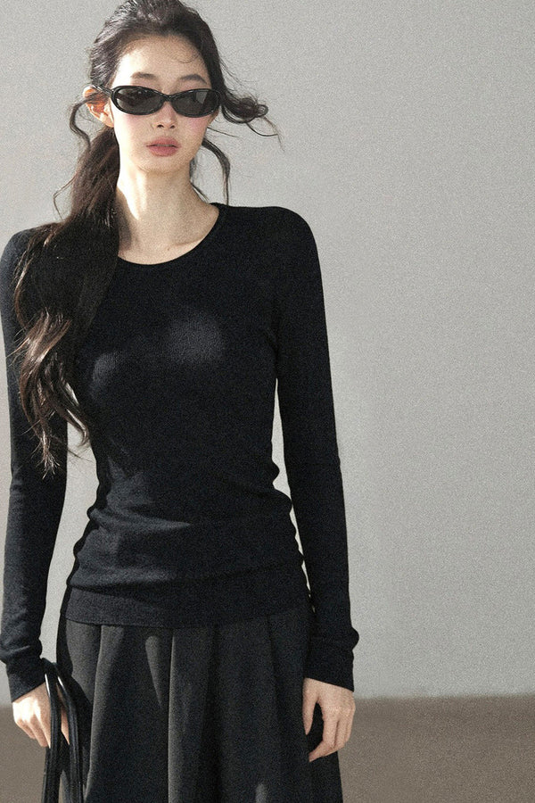 Conjunto de chaqueta y top de capa base de punto