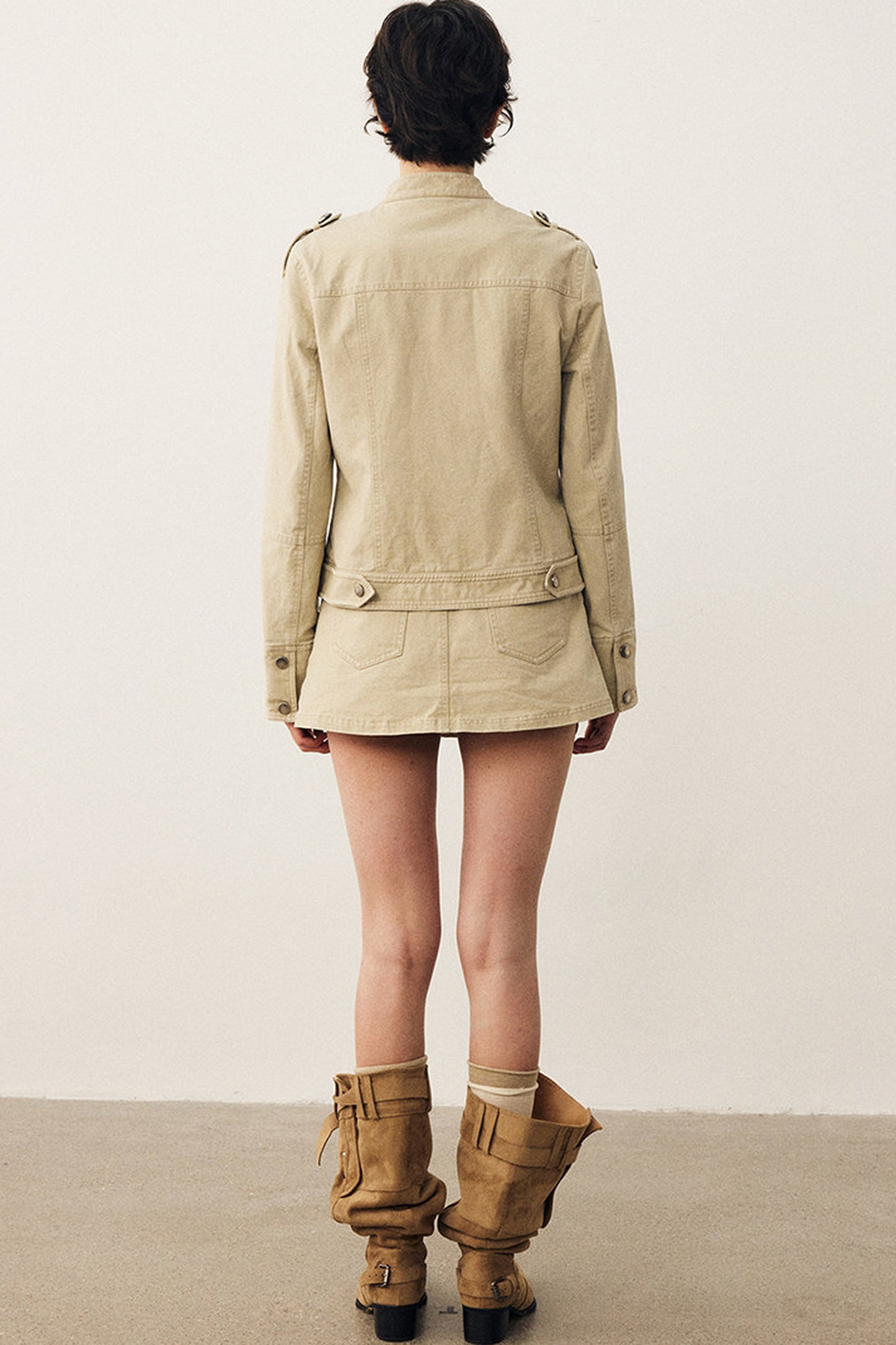 Retro Washed Double-Breasted Jacket