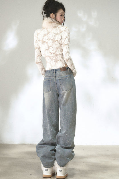 Ensemble cardigan et body caraco à dentelle