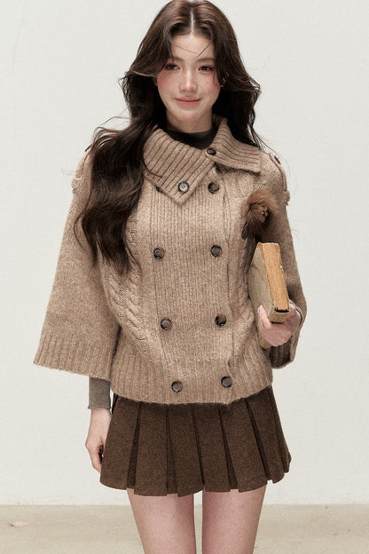 Double-Breasted Knit Jacket
