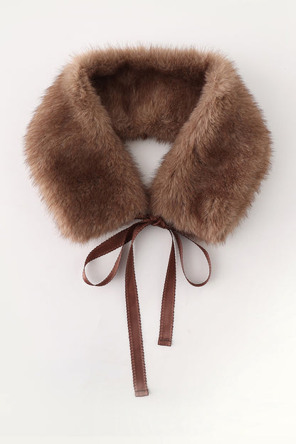 Retro Bow Fur Collar Cardigan