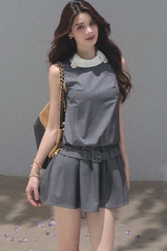 Stand Collar Jellyfish Dress