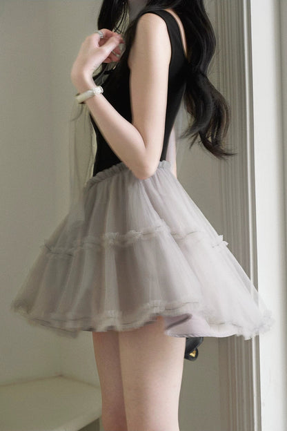 Narcissus Mesh Patchwork Dress