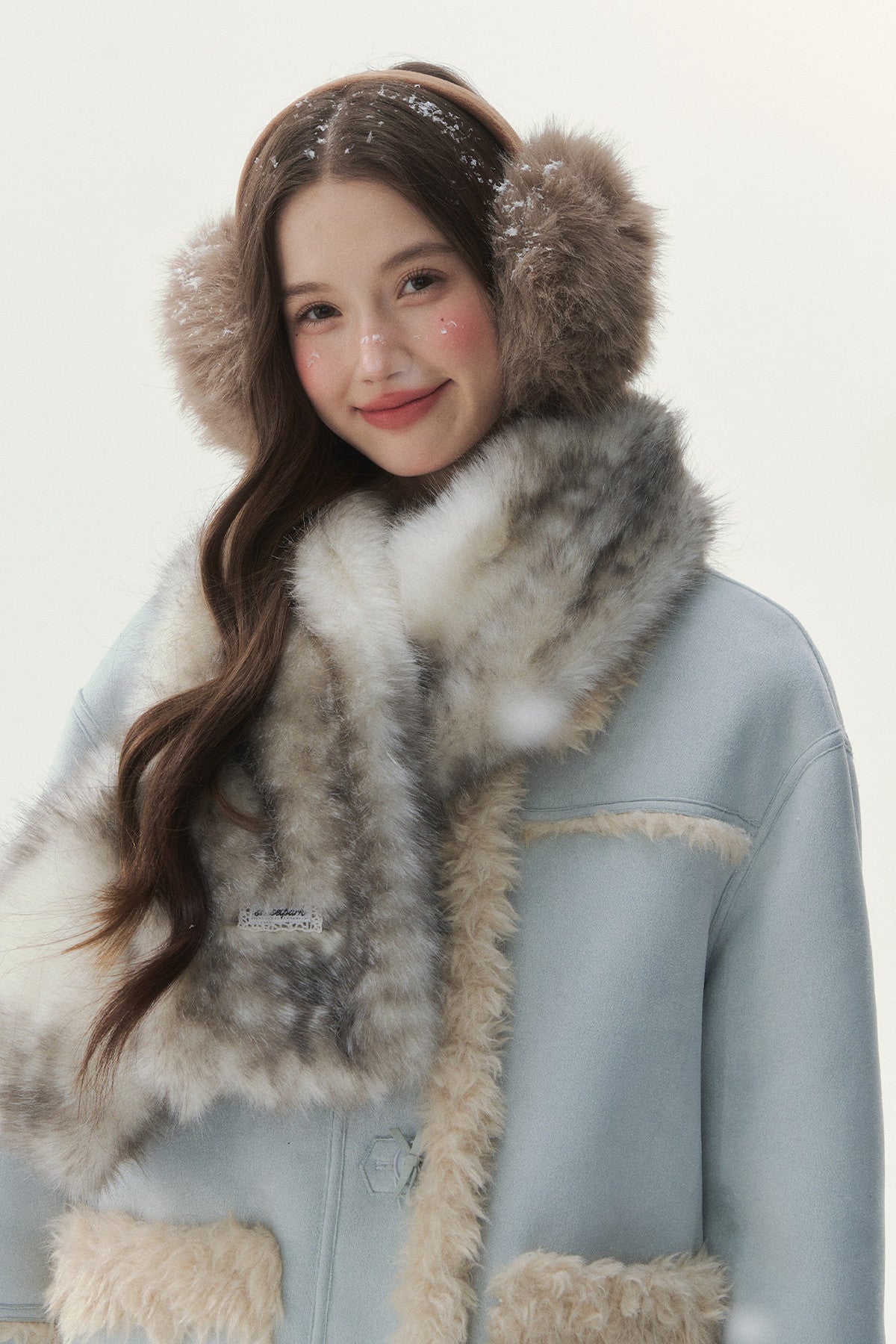Fluffy Bambi Deer Faux Fur Scarf
