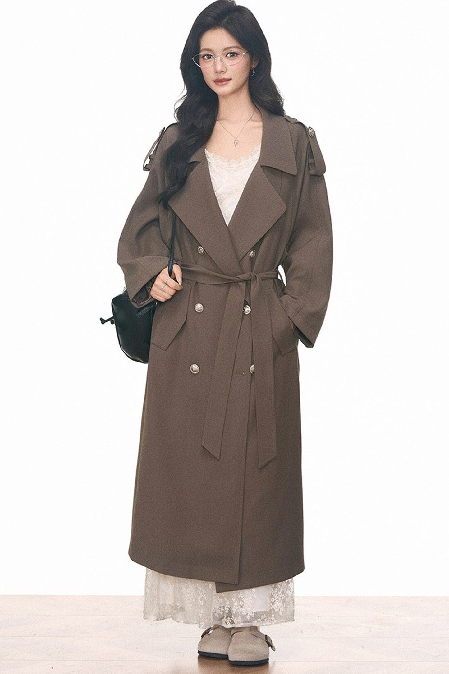 Women's Mid-Length Windbreaker and Camisole Dress Set-Up