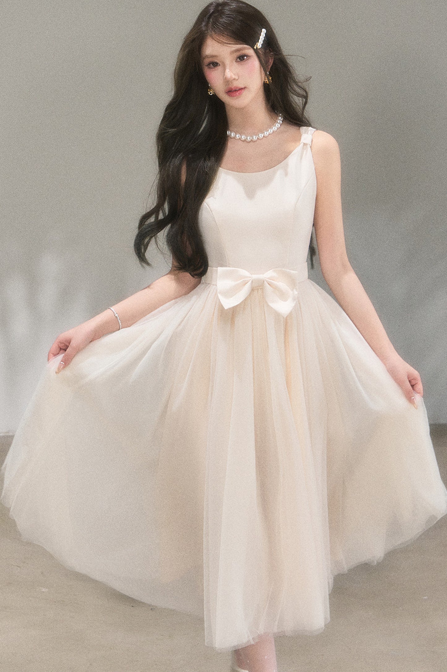 Mondlicht-Netzstoff-Ballettkleid