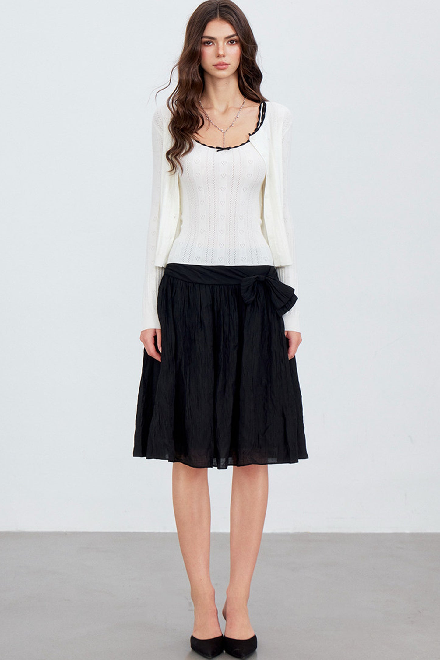 Asymmetrical Bowknot A-Line Skirt