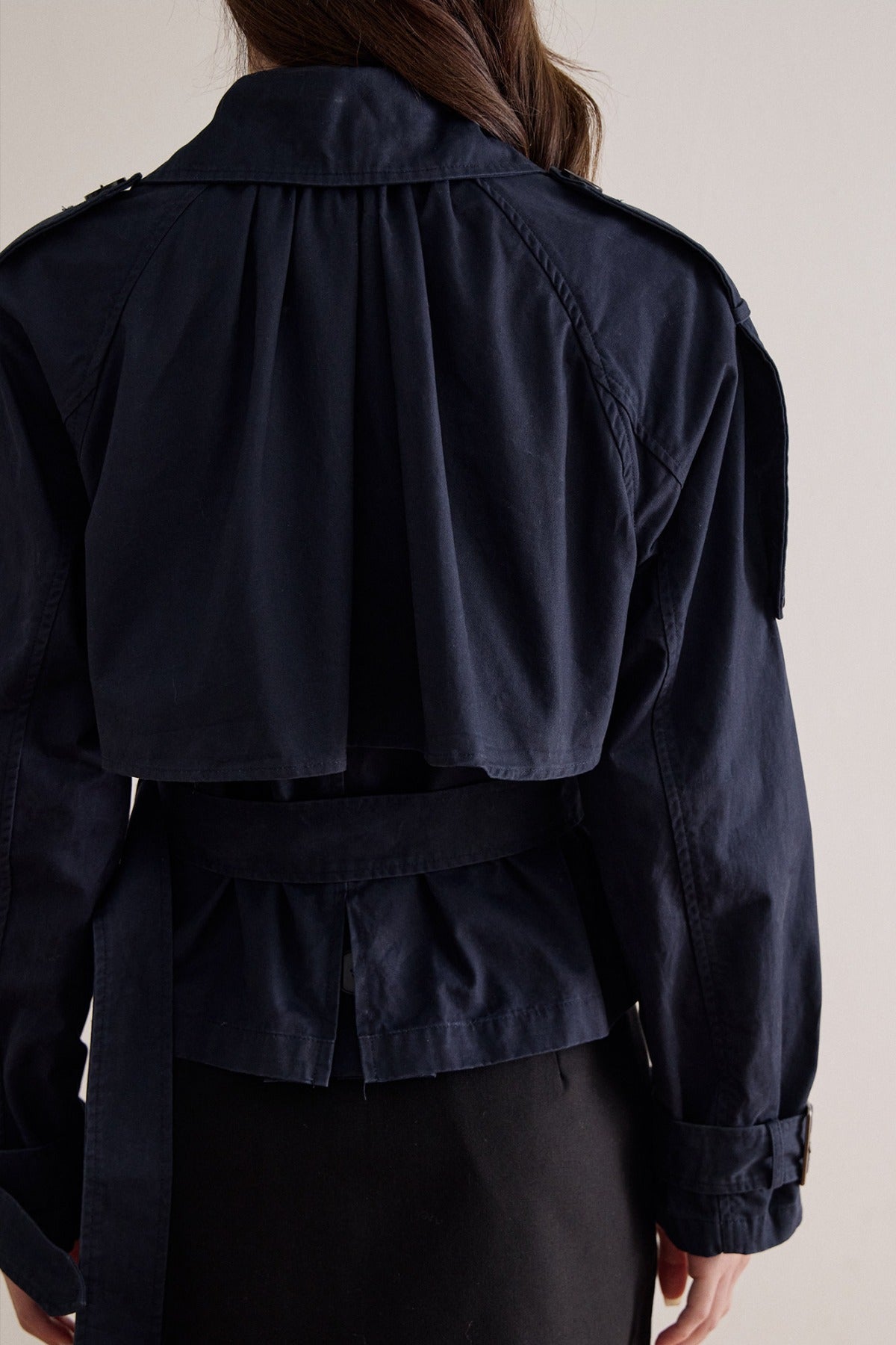 Cotton Double-Breasted Trench Coat