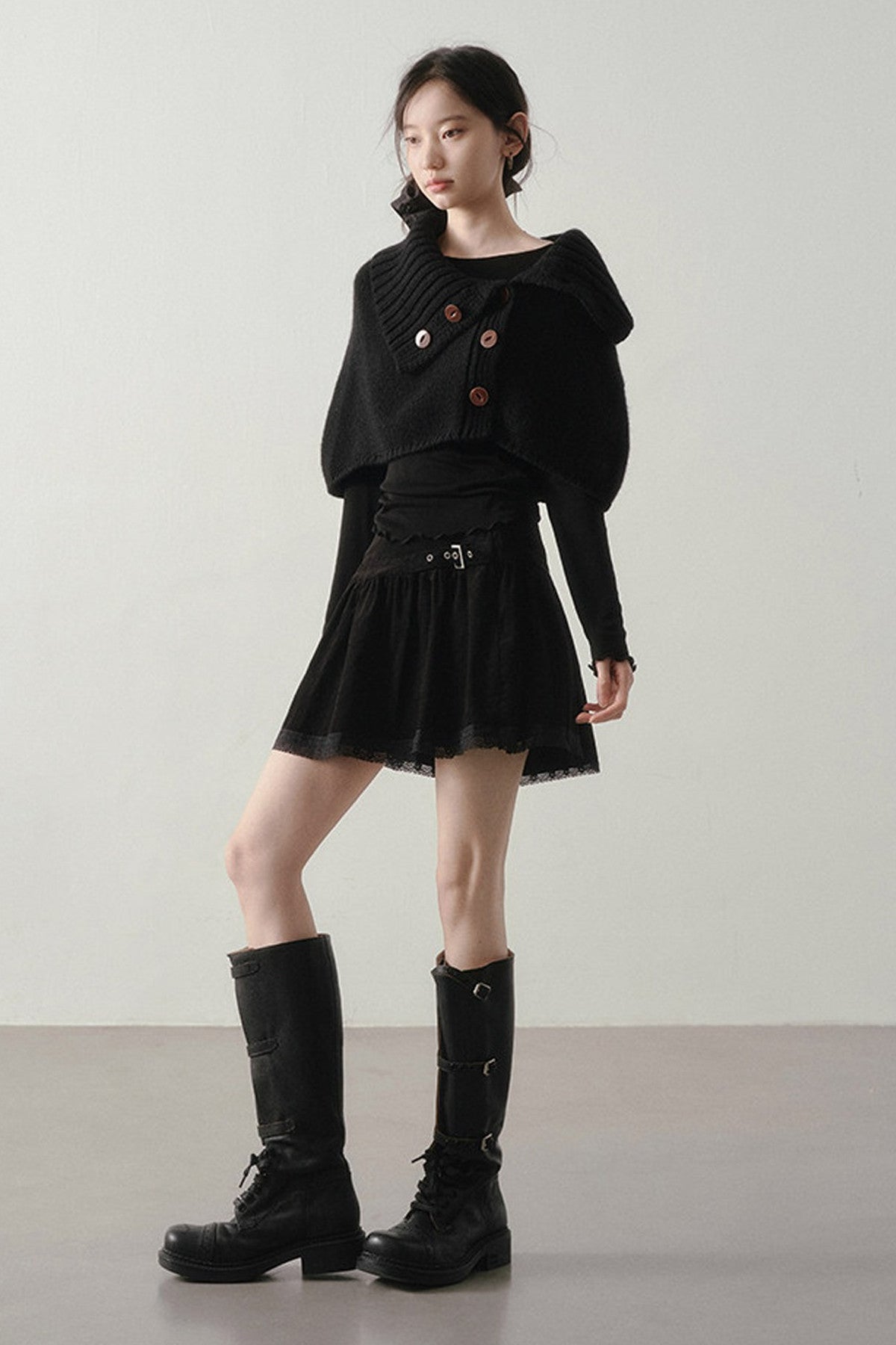 Lace Spliced Skirt